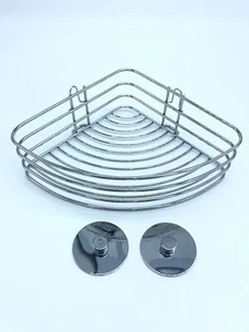 WENKO Turbo-Loc Eckablage, 40 kg, verchromter Stahl, 26,5x10,5x20 cm - Bild 1 von 6