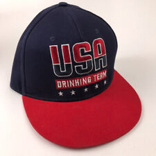 USA Drinking Team Hat Red White Blue 76 Spencer's Gifts