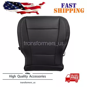 For 2017-2022 Ford F250 F350 Lariat Driver Bottom PERF Leather Seat Cover Black - Picture 1 of 8