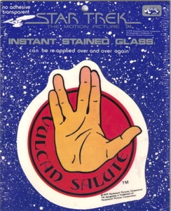 Star Trek TMP Instant Stained Glass Transfer Vulcan Salute Logo 1979 NEW SEALED - Picture 1 of 1