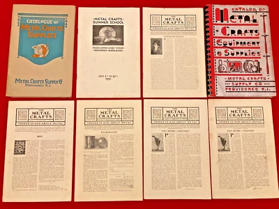 Folletos de colección de 1932 Metal Crafts Supply Company... "Cosas en y sobre metal" Foto 1 de 4