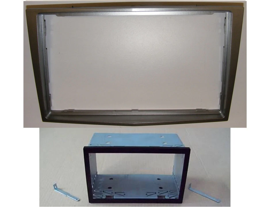 Mascherina kit autoradio Doppio 2 Din OPEL H Astra Corsa Zafira dal 2005 ARGENTO - Immagine 1 di 1