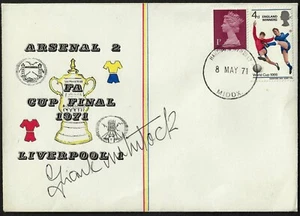 Frank McLintock Auto First Day Envelope Arsenal wins FA Cup 1971 Vs. Liverpool - Picture 1 of 7
