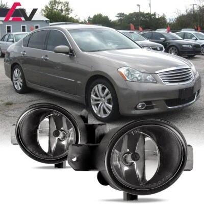For Infiniti M35 M45 2008-10 Clear Lens Bumper Fog Lights Front Replacement Lamp — 第 1/4 张图片
