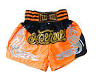 Adult Muay Thai Shorts Size L Stylish Design MMA Boxing Fight Pant Orange Black