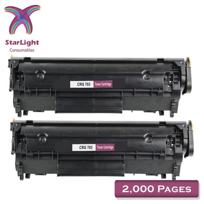 2 toner nero adatto per Canon 703 LBP-2900 LBP-2900B LBP-2900i LBP-3000 - Immagine 1 di 4