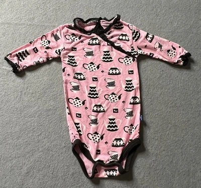 Lindo Body Kickee Pantalones Niñas 3-6 Meses Bambú Fiesta del Té Negro Rosa Hipster Foto 1 de 3