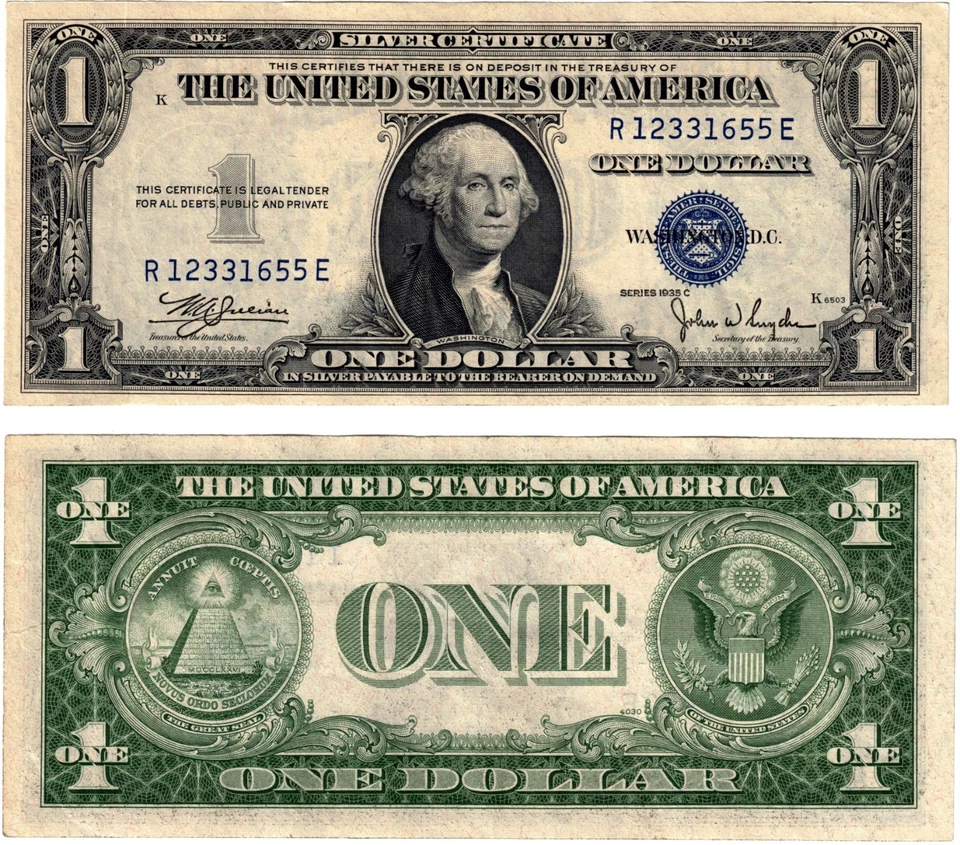 1935 C USA 1 Dollar Banknote United States America Cir P416C Silver Certificate - Image 1 of 1
