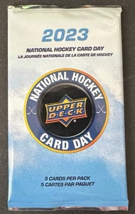 2023 Upper Deck National Hockey Card Day Factory Sealed Pack 5 Cards NHL UD - Picture 1 of 2