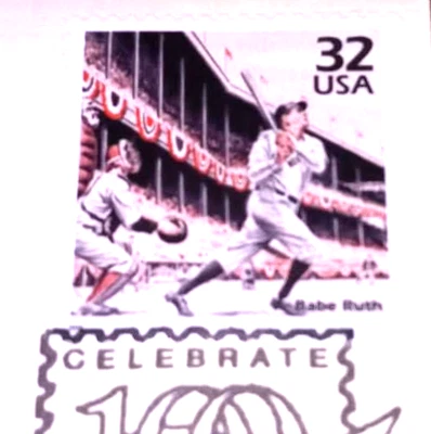 Babe Ruth - Celebrate the Century - 22kt Golden Replica Stamps - Gold Replicas - Image 1 of 4