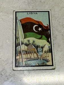 1963 Topps Midgee Flags of the World Card # 52 LIBYA - Picture 1 of 2