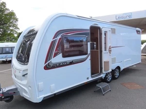 2017 Coachman Laser 675 Twin Axle Caravan - Transverse Fixed Island Bed - Picture 1 of 24