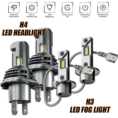 Faro LED de haz alto bajo bombilla antiniebla*4 combo para Suzuki XL-7 2002-2005 6500K Foto 1 de 4