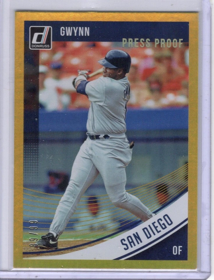 2018 Panini Donruss Tony Gwynn Press Proof 89/99 "Gwynn" #165 San Diego Padres - Image 1 of 1
