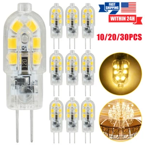 30/20/10PC G4 20W 2835 SMD Bi-pin 12 LED Lamp Light Bulb DC12V 6000K Warm/White - Picture 1 of 14