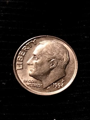 1994 P Roosevelt Dime Misaligned Die Error - Image 1 of 2