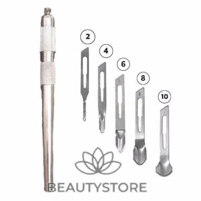 KIT PROFESSIONALE MANICO SGORBIE + LAME 2 PEZZI X 2,4,6,8,10 - Immagine 1 di 2