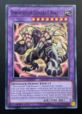 Dinowrestler Chimera T Wrextle - DANE-EN030 - Common - 1st Edition - YuGiOh TCG - Image 1 of 3