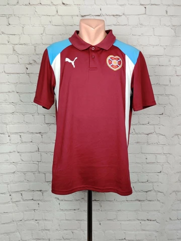 Football shirt soccer FC Heart Of Midlothian Hearts Training Puma Polo jersey L Cover