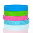 Personalized 1/2" Embossed Silicone Wristbands with Your Imprint - 100 QTY