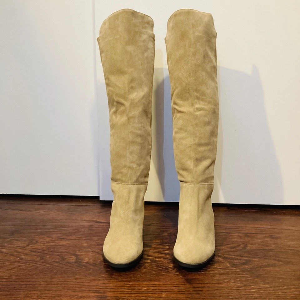 Lucky Brand Calypso Knee High Boots Tan Suede Women’s Size 8.5 Two Toned - Image 1 of 4