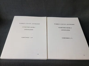 Warren County Tennessee Cemetery Book 1 & 2 Annotated - Picture 1 of 5