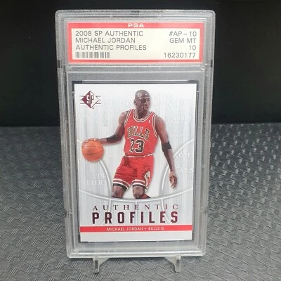 2008 SP AUTHENTIC MICHAEL JORDAN AUTHENTIC PROFILES RED PSA 10 POPULATION 51 - Image 1 of 3