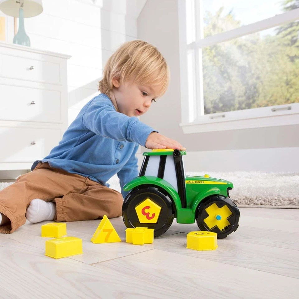 John Deere Learn and Pop Johnny Tractor Shape Sorter Tomy Toy Toddler 18m 46654