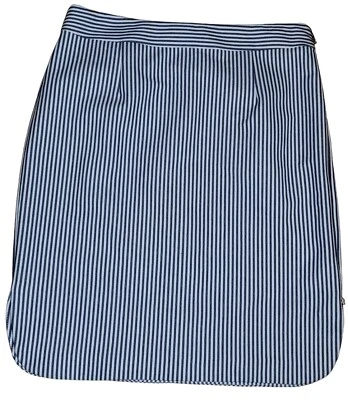 NUEVO CON ETIQUETAS Antonio Melani Mujer Talla 10 Dominique Falda Marfil/Azul Marino Cremallera Forrada Lateral Foto 1 de 4