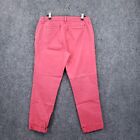 Tommy Hilfiger Pants Womens 10 Pink Cropped Mid-Rise Straight Stretch Slim Ankle