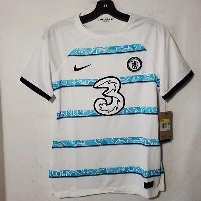 Camiseta del club de fútbol Chelsea para mujer pequeña Nike camiseta de fútbol blanca delgada nueva con etiquetas  Foto 1 de 4