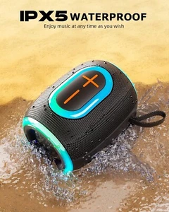 Foseener Portable Bluetooth Speaker with Stereo Sound, IPX5 Waterproof Wireless - Picture 1 of 5