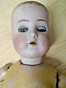 Große antike c1912 deutsche Biskuit Kopf - 23"L Compo Körper Puppe für TEILE oder REPARATUR - Bild 1 von 7