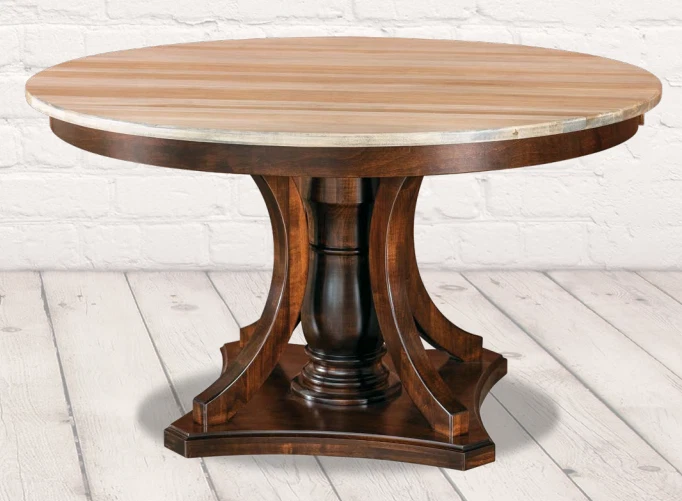 Круглый пьедестал обеденный стол традиционное декоративное основание из массива дерева 42», 48», 54» - Изображение 1 из 1