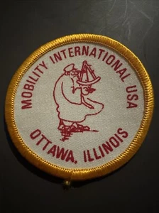 Mobility International USA Ottawa, Ill, woven patch  J1A - Picture 1 of 2