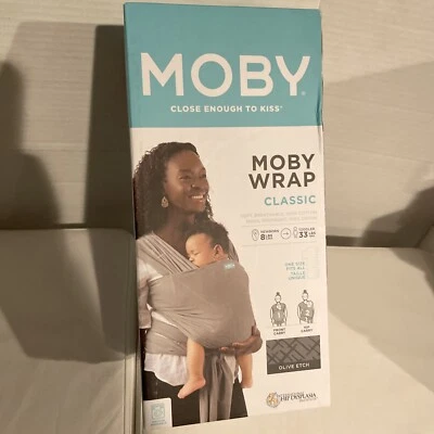 Envoltura para bebé Moby Classic (azul medianoche) 8-33 libras NUEVA EN CAJA Foto 1 de 3