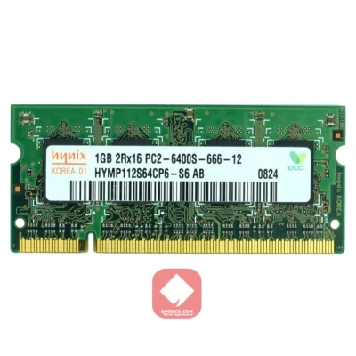 Hynix Ram DDR2 DDR-2 800Mhz 1Gb PC2-6400s SO-DIMM HYMP112S64CP6-S6 - Immagine 1 di 2