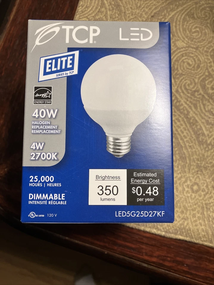 TCP 40 Watt LED Replacement Decorative GLOBE Bulb Using Only 4 Watts-Soft White! - Image 1 of 3
