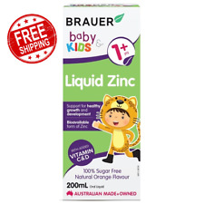 Brauer Baby and Kids Liquid Zinc 200ml Supporting Healthy Growth and Development