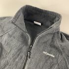 Columbia Jacket Women’s Large Dark Gray Full Zip Fleece Zip Pockets Sweater