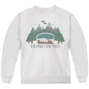 Autumn Bear Hibernation Mode Youth Sweatshirt - Picture 1 of 1