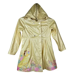 Disney Store Beauty & the Beast Belle Yellow Hooded Coat Jacket Sz 9 / 10 - Picture 1 of 15