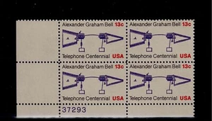 US Scott #1683, Plate Block #37293 1976 Alexander Graham Bell FVF MNH Lower Left - Picture 1 of 1