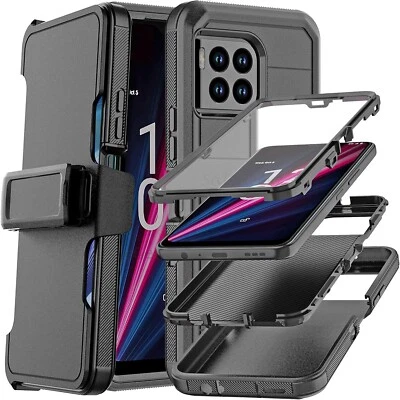 MBFTECH T-Mobile Revvl 7 Pro 6 6X Pro 5G ShockProof Rugged Case Cover Screen Protector
