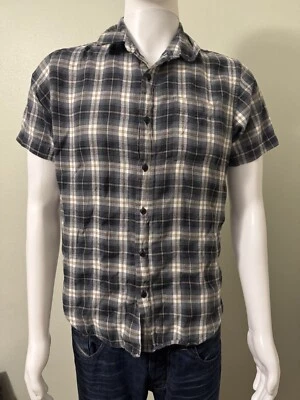 Camisa con botones de manga corta a cuadros Ezequiel - Pequeña Foto 1 de 4