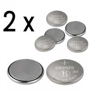 2 BATTERIE AL LITIO CR2032 3V VOLT, PER OROLOGIO, AUTO, PILE A BOTTONE CR2032 - Foto 1 di 1