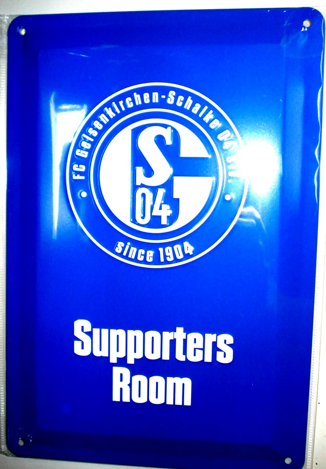 Blechschild Supporters Room FC Schalke 04 Fanartikel Fussball