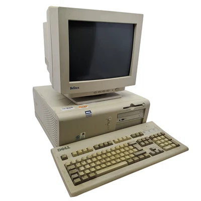 Dell OptiPlex GX110 Retro PC Pentium III 256MB TNT Model 2 + Belinea CRT Monitor - Image 1 of 4