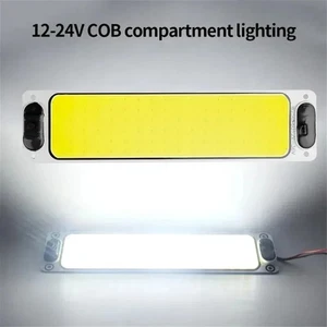 Plafoniera IP65 Led Cob 26W Camion Auto Camper Barca 6000K 12-24V Pulsante - Foto 1 di 7