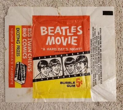 The Beatles US Original Topps 1960's A Hard Day's Night Movie Cards Wax Wrapper - Image 1 of 4